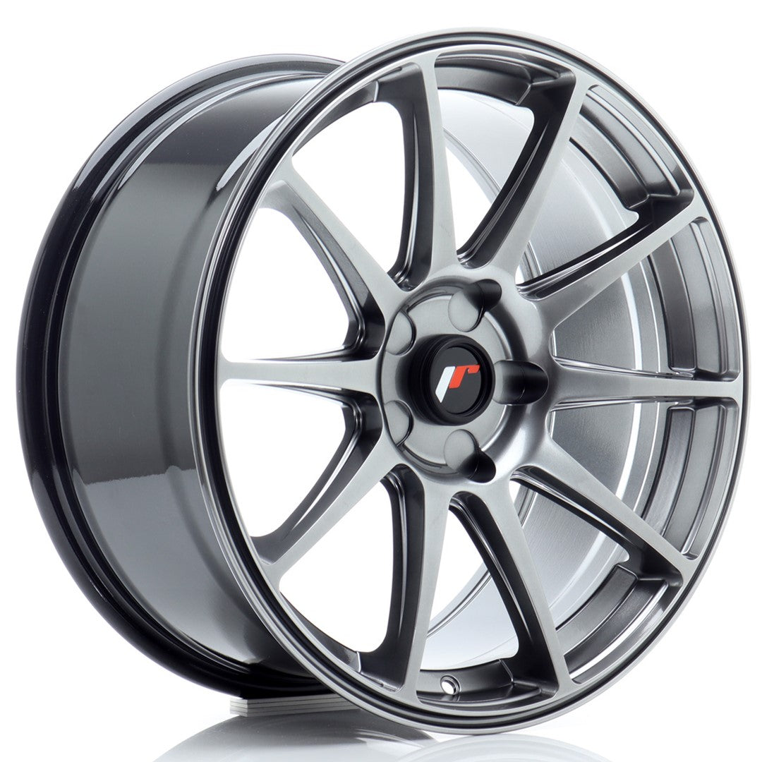 Felg JR Wheels JR11 18x8,5" Hyper Black – sett forfra