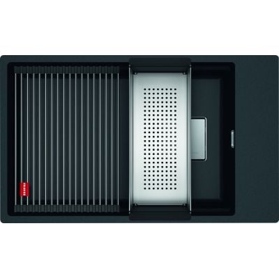 Franke Kanon KNG 110-62 kjøkkenvask i Fragranite granittkompositt, farge onyx, sett ovenfra