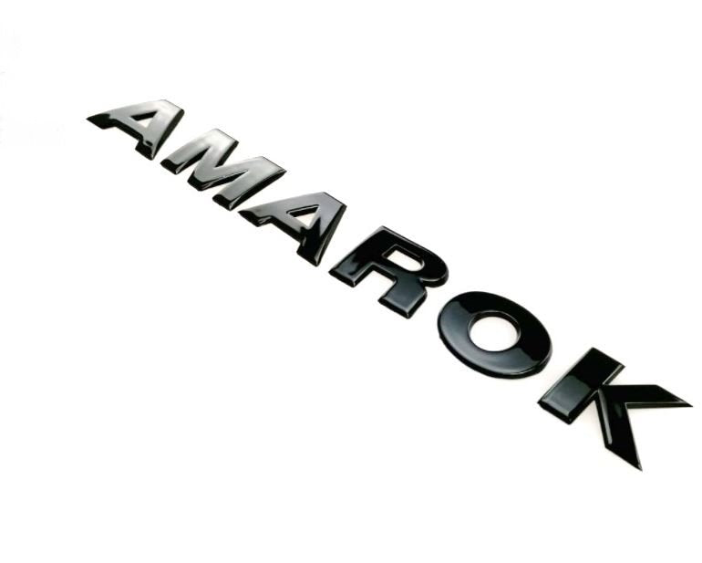 Emblem/logo til Vw Amarok Sport VW Monte Carlo Black Matt i svart matt titanium med perfekt passform for bakluke