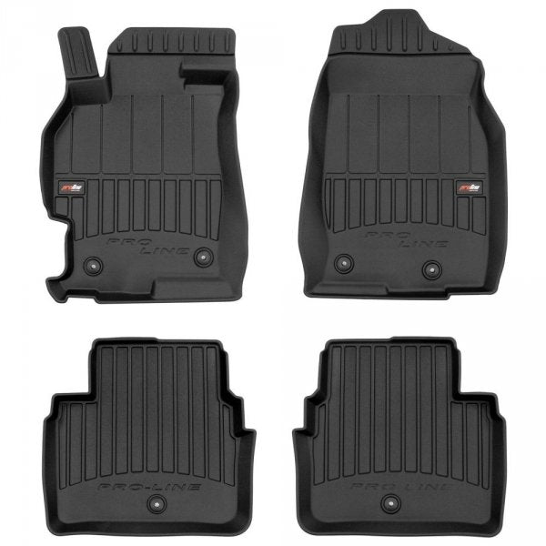 Frogum 3D Premium gulvmatter til Mazda 6 II (GH) 2007–2012 – svart TPE med 60 mm sidekant, sett à 4