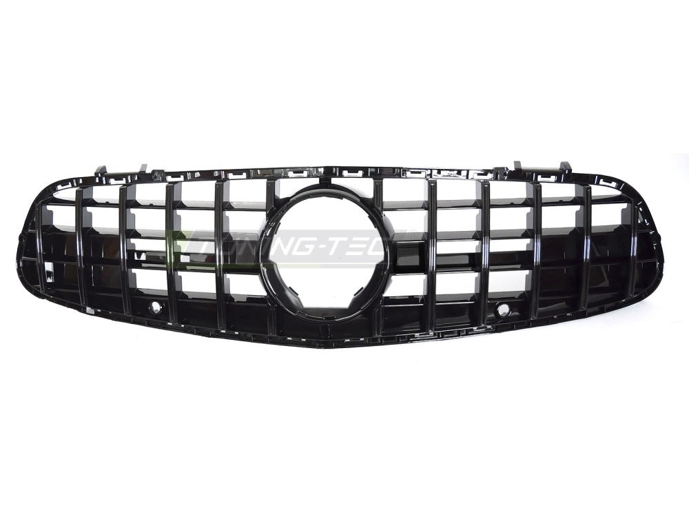 Detaljbilde av Grill SL R231 16-20 blank sort med lamellstruktur og emblemfeste.