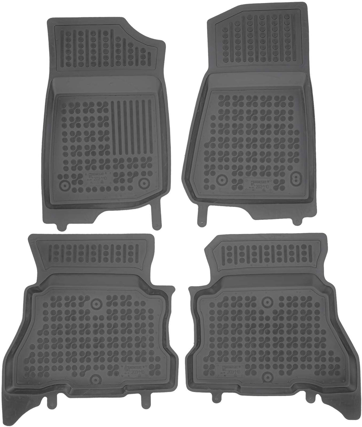 Rezaw-Plast gulvmatter til Jeep Wrangler JL 4xe Plug in Hybrid PHeV – gummi og høykant
