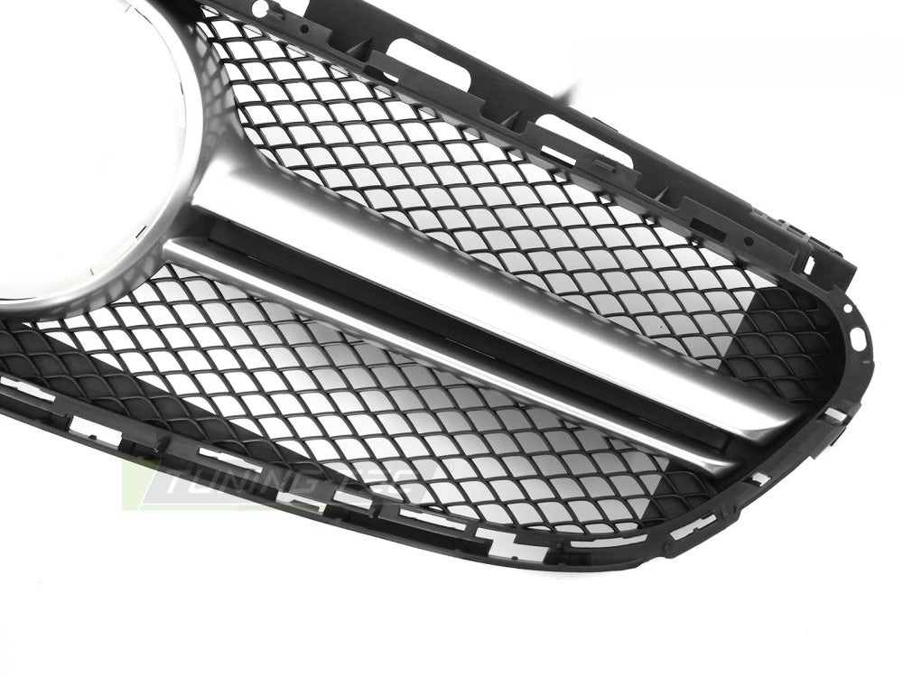 Grill Mercedes E-Klasse W212/S212 13-16 sett fra siden, struktur synlig.