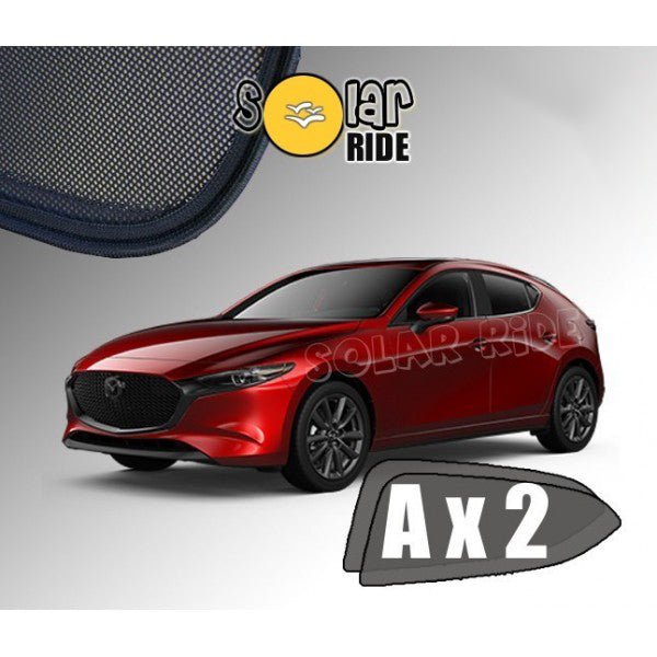 Sr solskjerm i akryl til Mazda 3 Hatchback IV med enkel montering og vindavviser funksjon