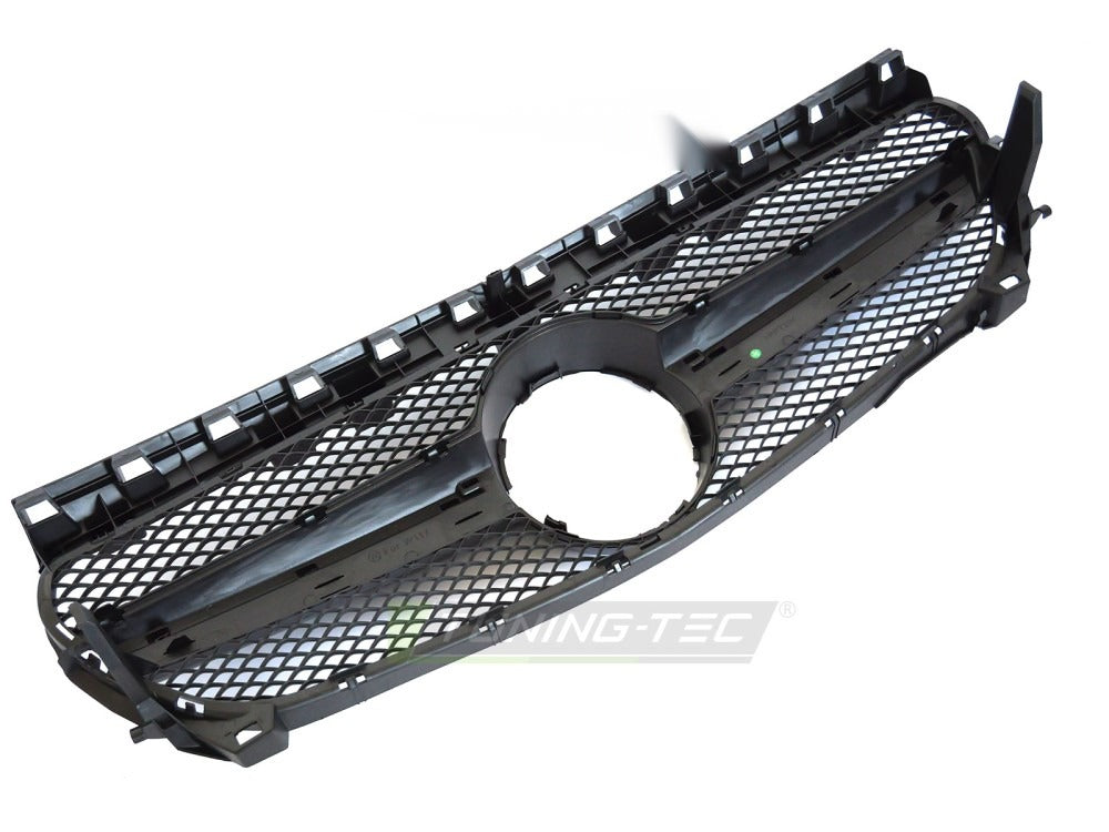 Grill Mercedes CLA W117 13-19 sort med festedetaljer.