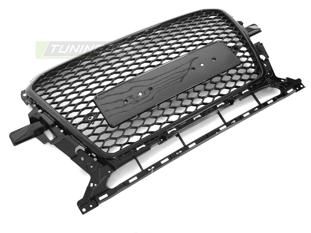Grill Svart Audi Q5 8R 12-16 sett forfra med passform synlig