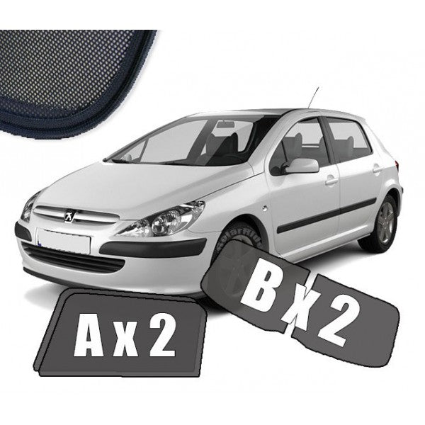 Sr solskjerm i akryl til Peugeot 307 Hatchback med enkel montering og vindavviserfunksjon