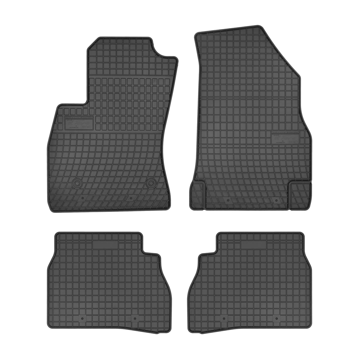 Frogum gummimatter til Fiat Doblo II 5 (2008-) – svart-anthracite, 4-delt sett med 1 cm sidekant