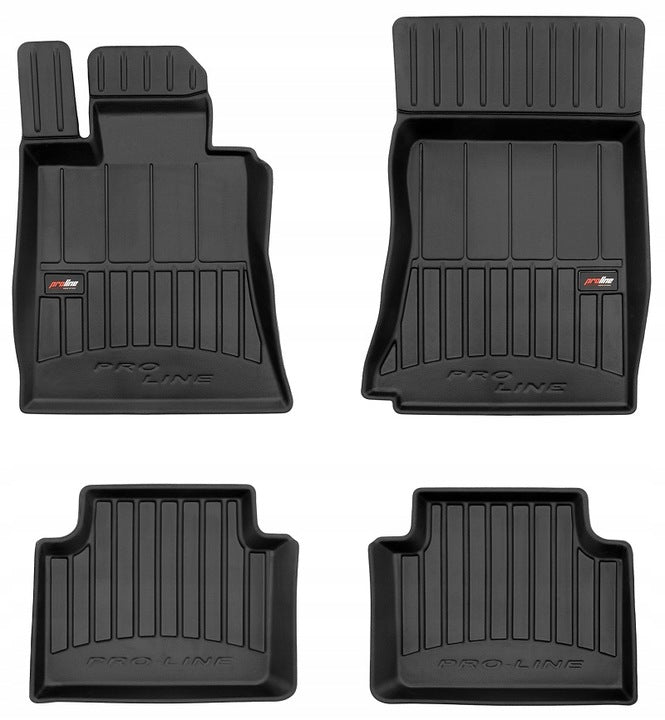Frogum 3D Premium gulvmatter til Alfa Romeo Giulia (2016–) – svart TPE med 60 mm sidekant, sett med 4 stk