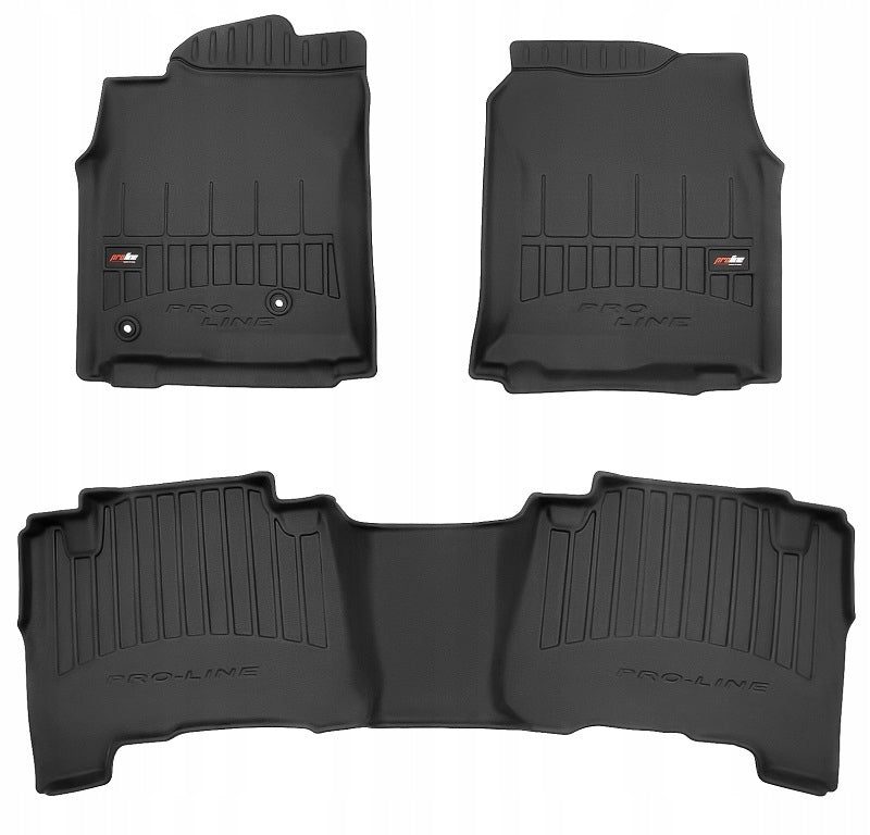 Frogum 3D Premium gulvmatter til Toyota Land Cruiser J120 2002-2009 – svart TPE med 60 mm sidekant