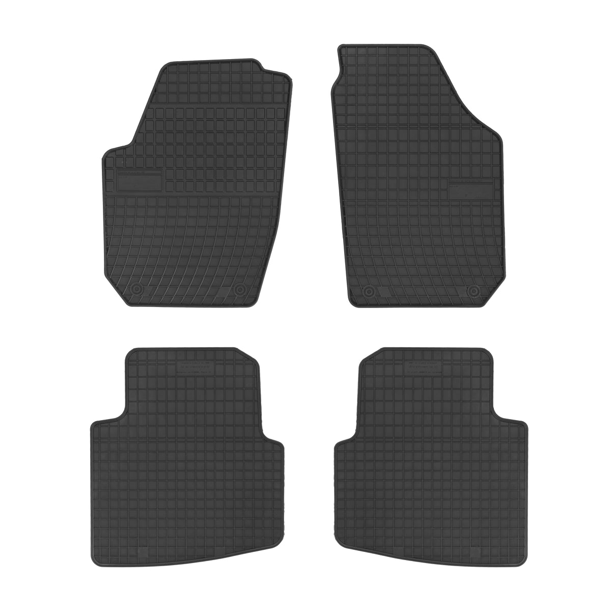 Frogum gummimatter til Skoda Roomster (2006–) – svart, 4-delers sett med 1 cm sidekant