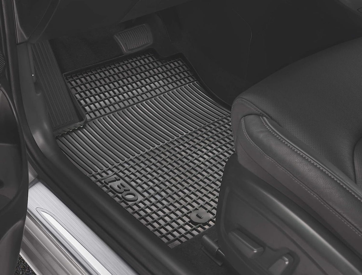 Hyundai OEM TPE-gummimatter til Hyundai i30 III (2017–) – sett med 4 stk., titanium svart med logo