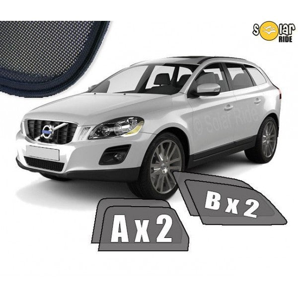 Sr solskjerm i akryl til Volvo XC60 I med enkel montering og vindavviser