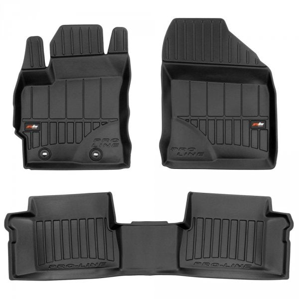 Frogum 3D Premium gulvmatter i TPE til Toyota Auris II Hybrid hatchback 2012-2018 – svart med høy sidekant