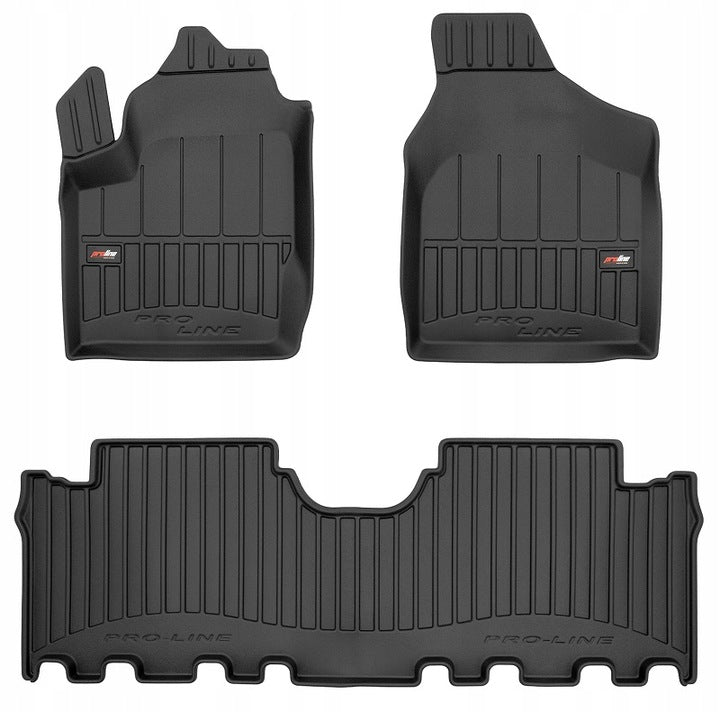 Frogum 3D Premium TPE gulvmatter til Ford Galaxy I (1995-2005) – svart sett med 60 mm sidekant