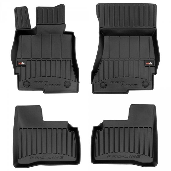Frogum 3D Premium gulvmatter i TPE til Mercedes S-Klasse W221 (2005-2013) – svart, 4-sett med 60 mm sidekant