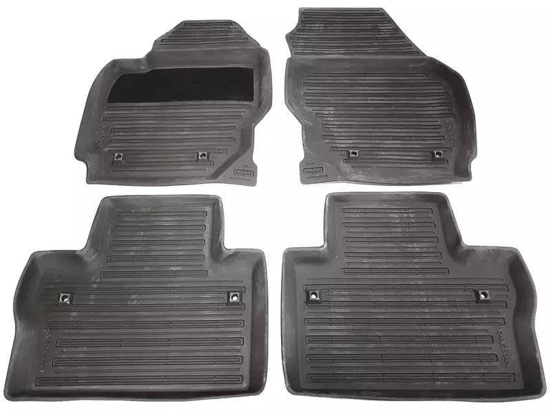 Genuine Volvo TPE-gulvmatter til Volvo V70 III / XC70 II – heldekkende sett med 4, svart Titanium Black