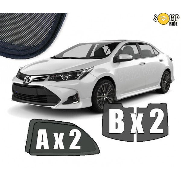 Sr solskjerm i akryl til Toyota Corolla Sedan XI, vindavviser med enkel montering og regnbeskyttelse