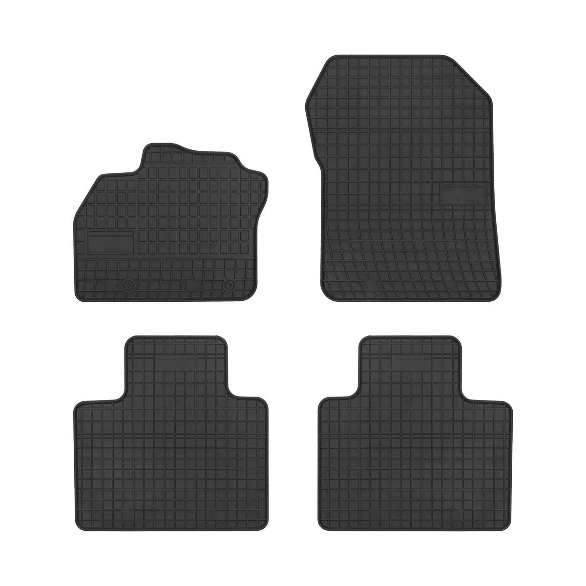 Frogum gummimatter til Renault Zoe 2012-2024 – svart med 1 cm sidekant, sett med 4 stk