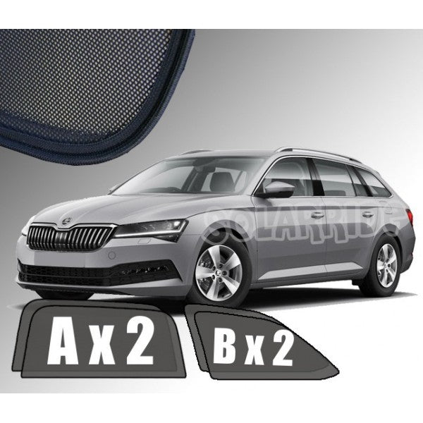 Sr solskjerm i akryl til Skoda Superb Stasjonsvogn III, vindavviser og regnbeskyttelse