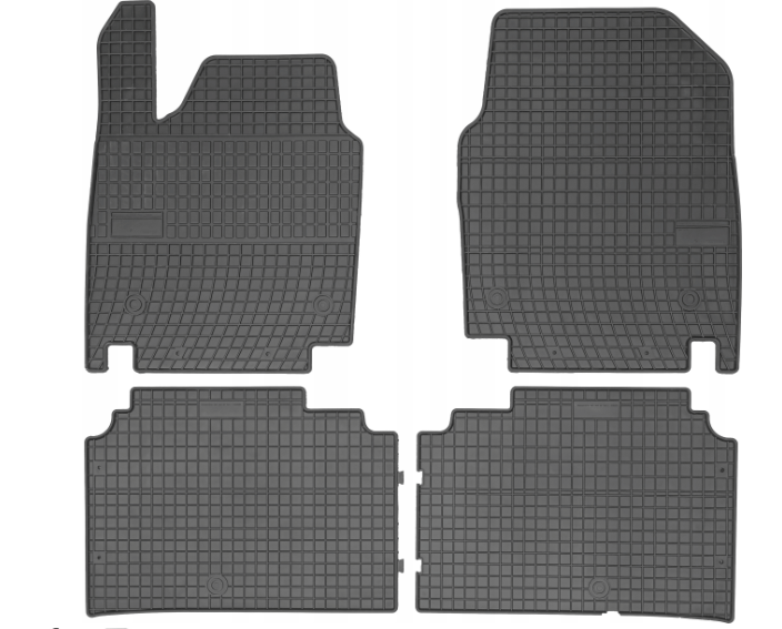 Frogum gummimatter til Kia EV6 2021-2024 – svart, 4-delt sett med 1 cm sidekant og TÜV-godkjenning