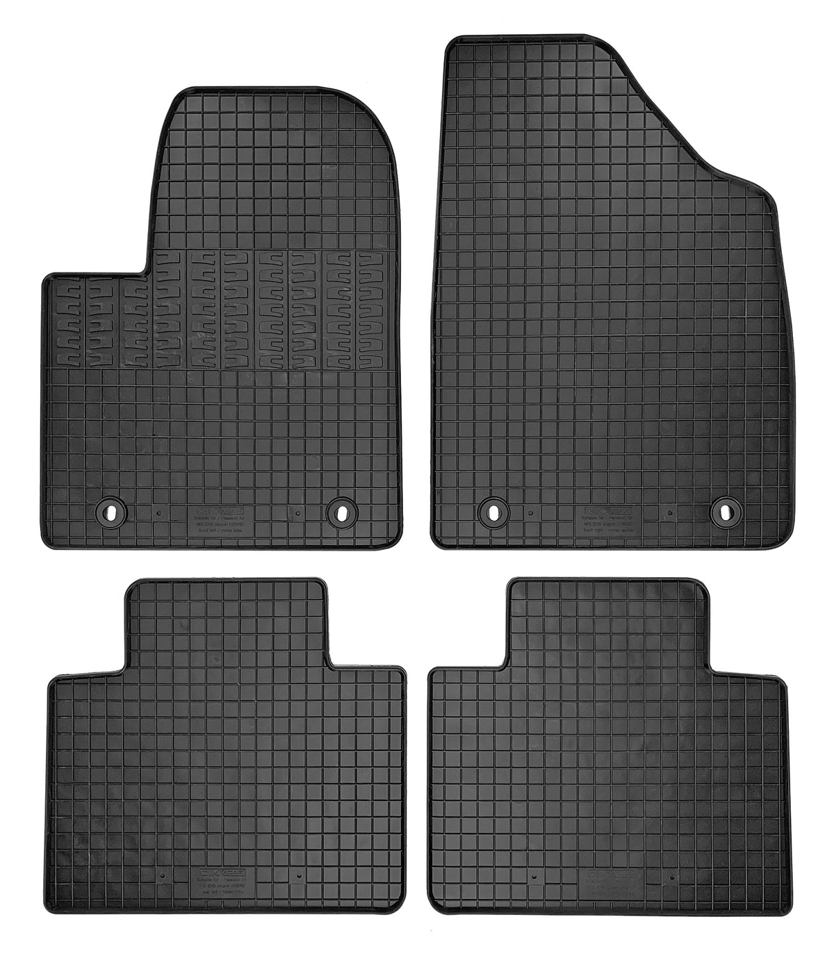 CikCar gummimatter til MG EHS SUV plug-in hybrid (2020-2024) – svart, 4 stk, 10 mm kant