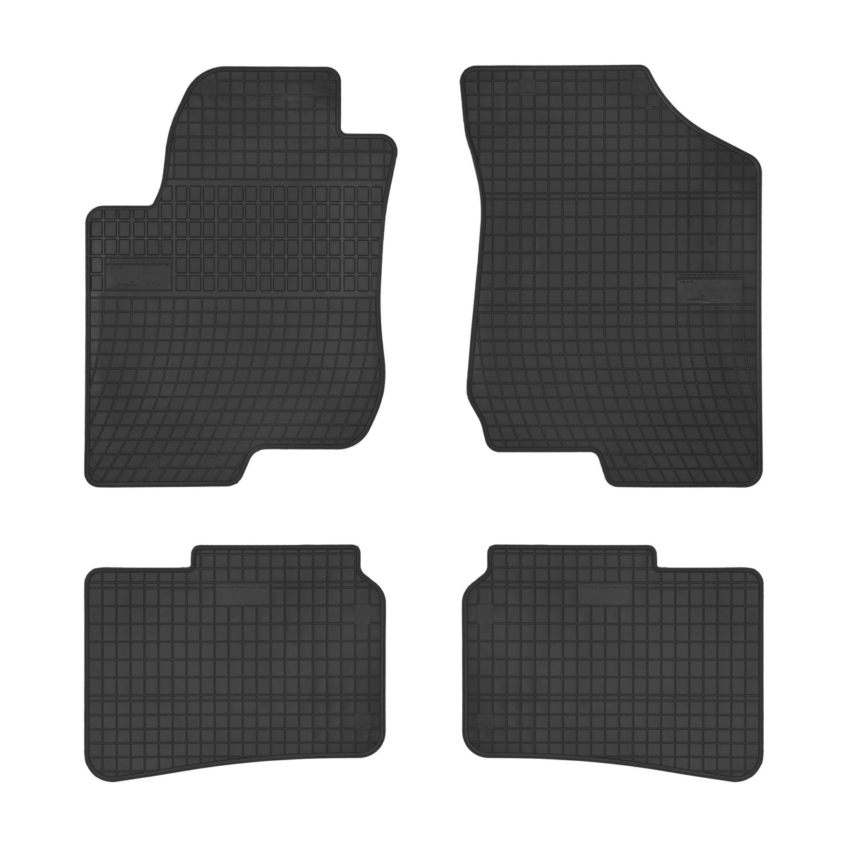 Frogum gummimatter til Hyundai i30 I (2007–2012) – svart-anthracite, 4 stk, vanntette med 1 cm sidekant
