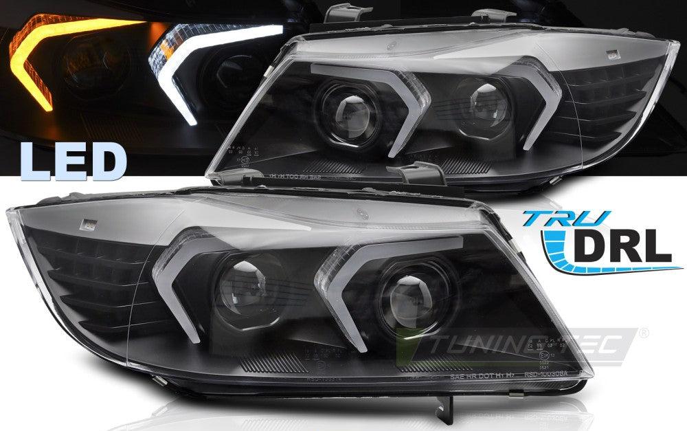 BMW E90/E91 svarte Full LED frontlykter