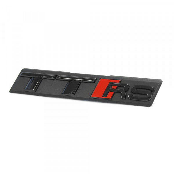 Emblem/logo til Audi TTRS (8S) > Black Glossy / Red i ABS-materiale med perfekt passform til frontgrill