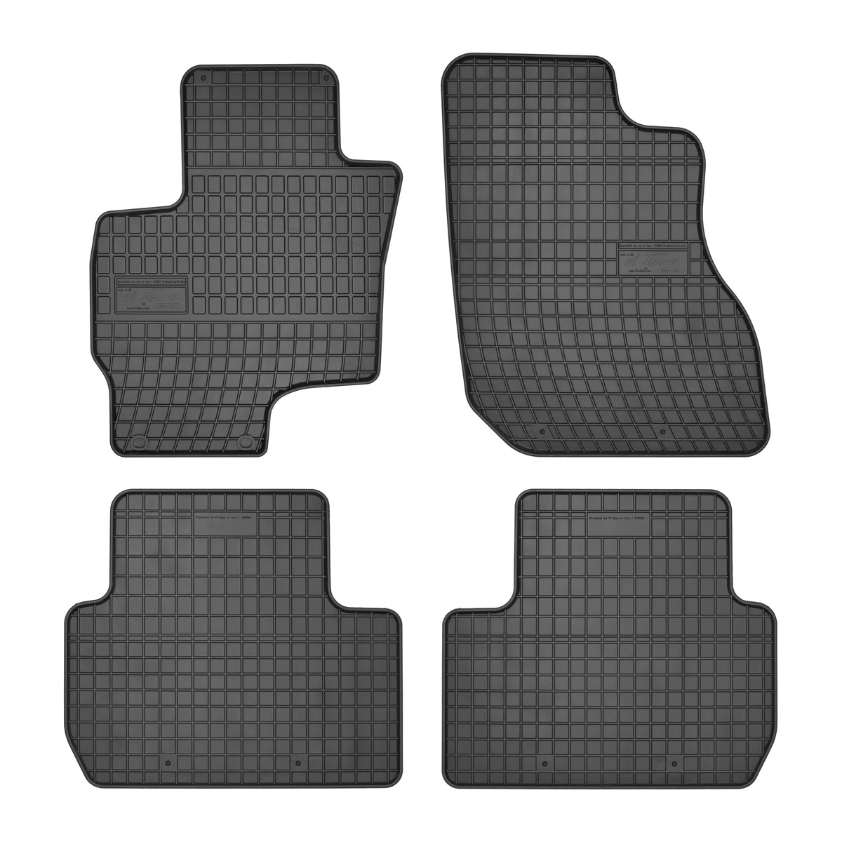Frogum gummimatter til Mitsubishi Outlander III PHEV (2014-2022) – svart, 4-delers sett med 1 cm sidekant