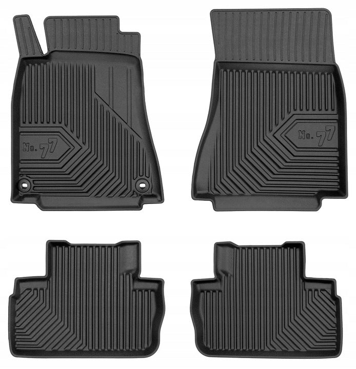 Frogum 3D Premium gulvmatter i TPE til Lexus IS II 2005-2013 – sett med 4, svart, 40 mm sidekant