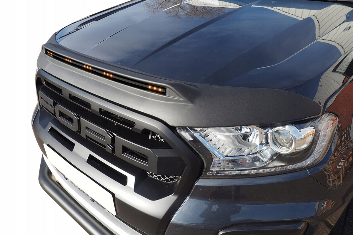 Ventshield panserbeskytter i ABS automotive materiale til Ford Ranger 2016-2019 med matt svart finish