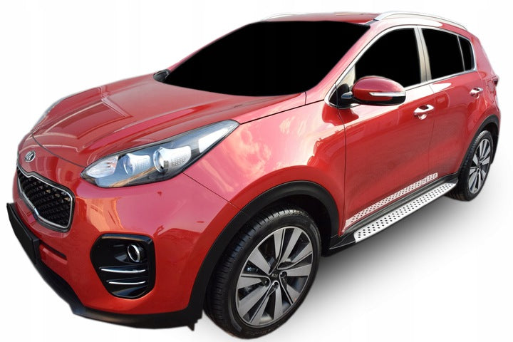 Stigtrinn Scoutt til Kia Sportage 2015-2021 i aluminium og ABS med monteringssett