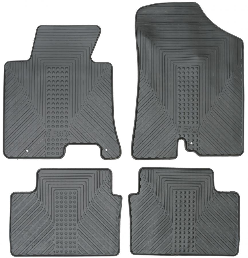 DomLine gummimatter i PE polyetylen til Hyundai i30 II (2012–2017) – luktfrie, vanntette og TÜV-sertifiserte