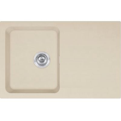 Kjøkkenvask i granitt Franke Orion OID 611-78 beige med avrenningsfelt og én kum