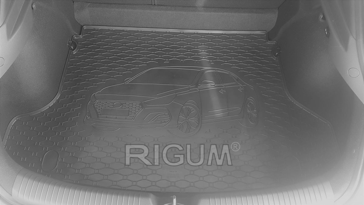 Rigum bagasjeromsmatte til Hyundai i30 III Fastback – 10 mm sidekant