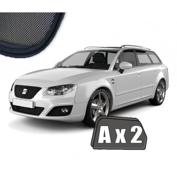 Sr solskjerm i akryl for Seat Exeo ST stasjonsvogn 2008-2013 med enkel montering og vindavviser