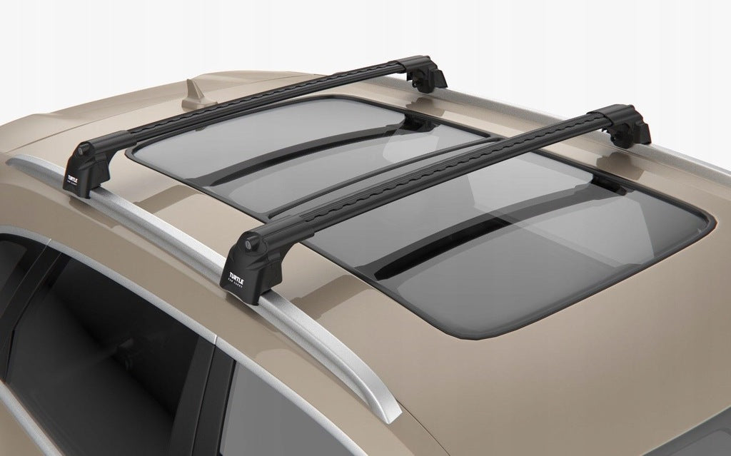 Turtle Air2 takstativ for Skoda Enyaq iV med flushrails, svart aluminium