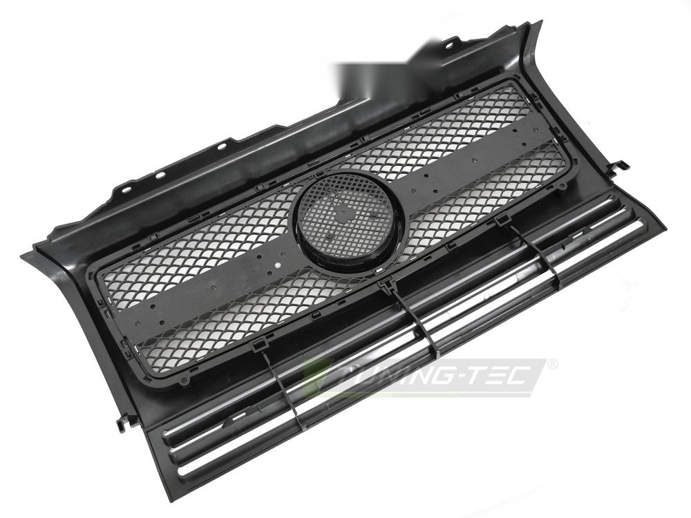 Grill Mercedes G-Klasse W463 90-12 sort/krom med festedetaljer.