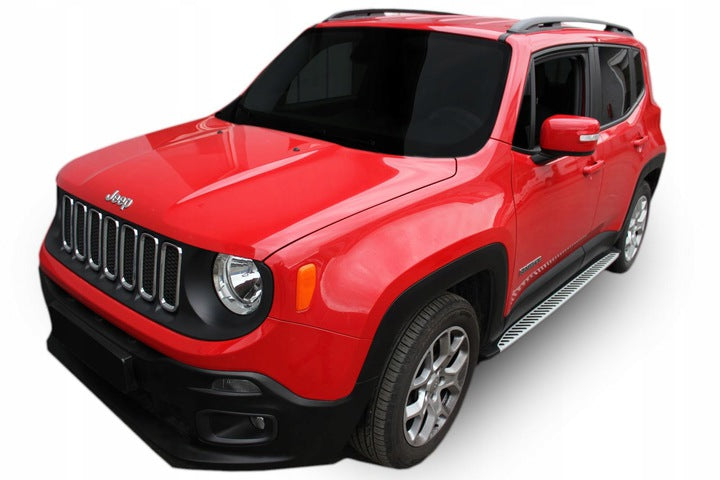 Stigtrinn Scoutt til Jeep Renegade 2014- i aluminium og ABS med monteringssett