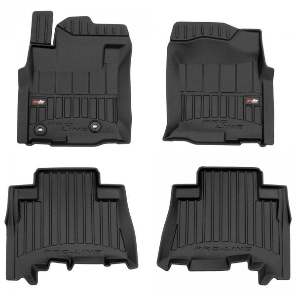 Frogum 3D Premium gulvmatter i TPE til Toyota Land Cruiser J150 2009-2024 – svart sett med 4 matter og 60 mm sidekant