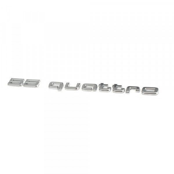 Emblem Audi 55 quattro Aluminium standard - sett forfra