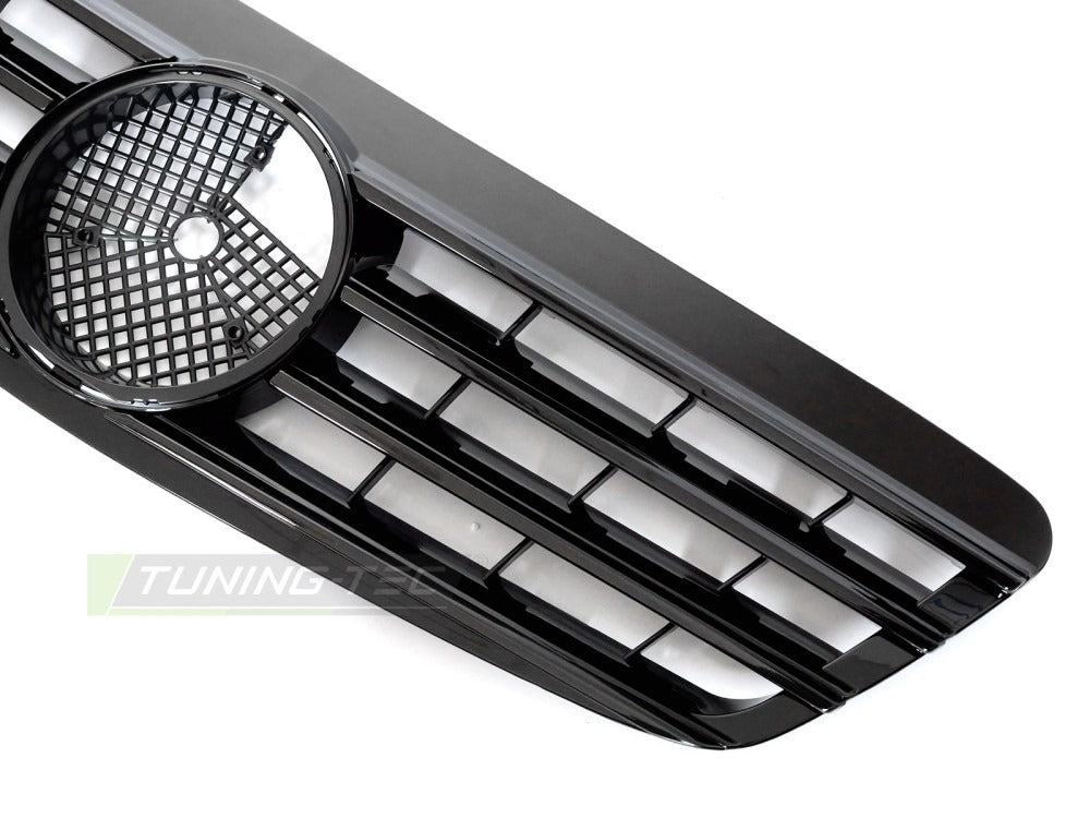 Grill Mercedes S-Klasse W220 98-02 sett fra siden, struktur synlig.