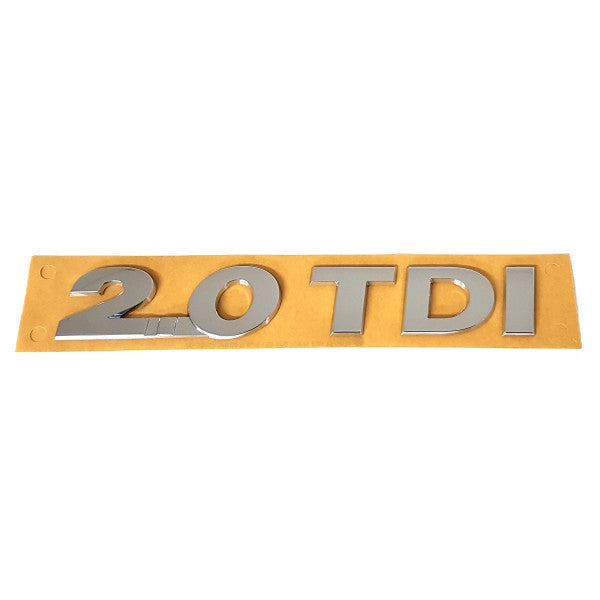 Emblem/logo til Vw 2.0 TDI VW 7 (5G) Glossy Chrome i blank krom laget av ABS-materiale