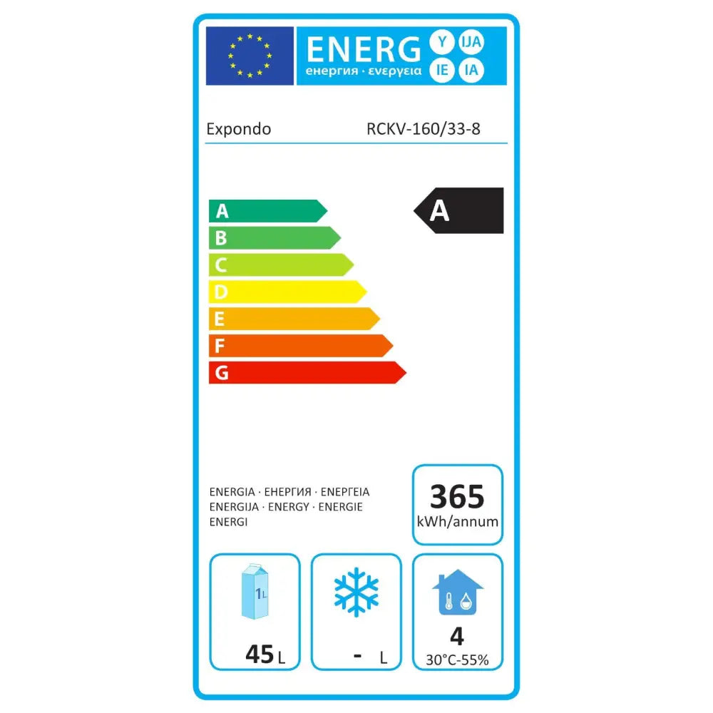 7x Gn1/4 Kjølerom med Glassdeksel 160cm