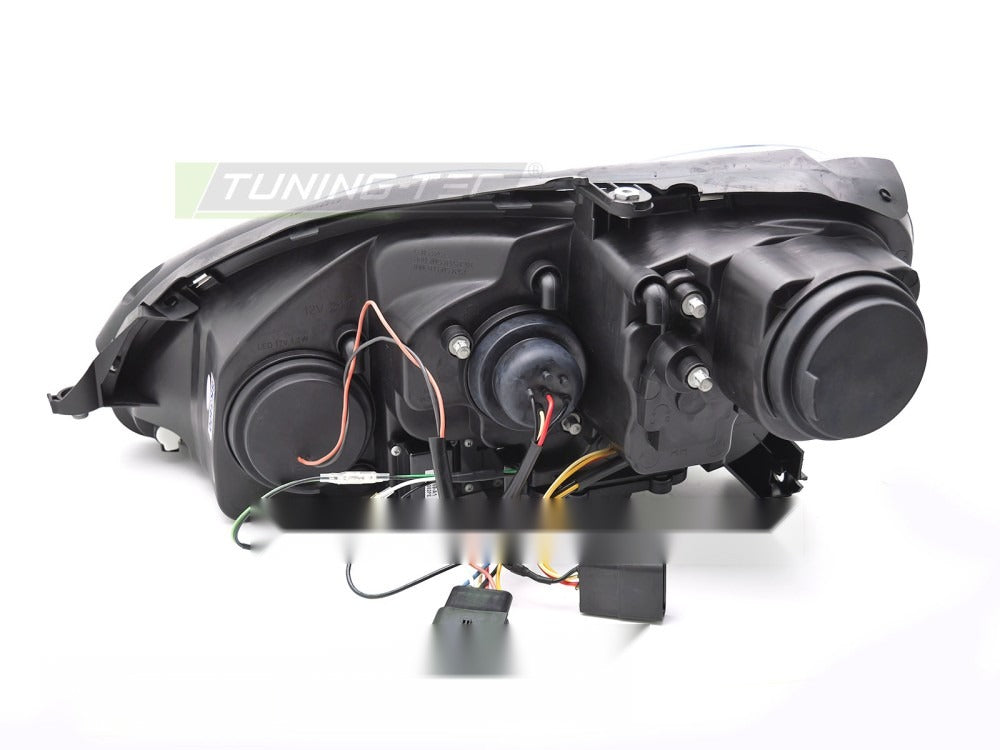 Frontlykter Posisjonslys Krom Mercedes W220 02-05 sett forfra med passform synlig