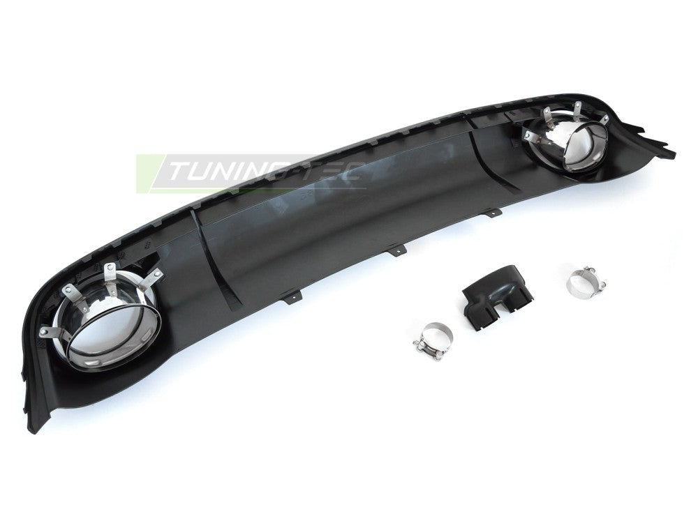 Audi A4 B8 bakdiffusor glanssvart, én utgang