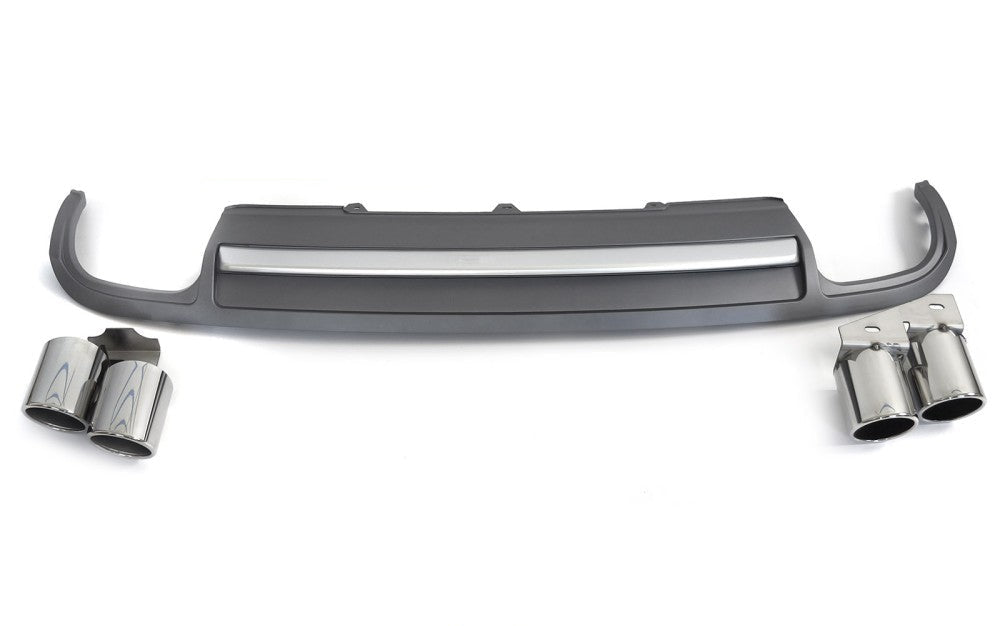 Audi A4 B8 bakdiffusor Sport S Style sølv