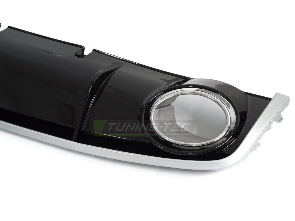 Audi A4 B8 diffusor – blank svart, enkelt utløp