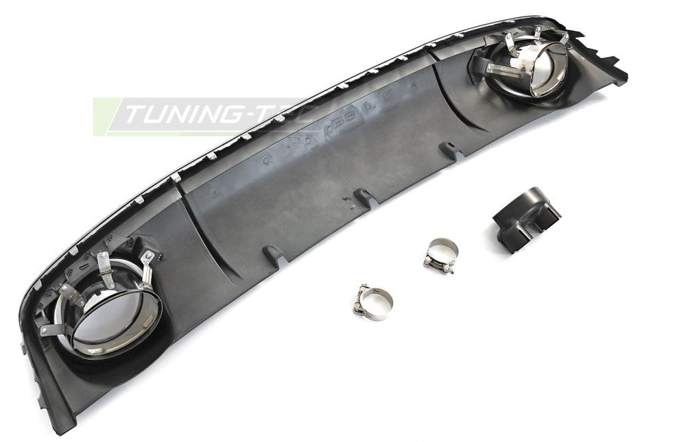 Audi A4 B8 diffusor – blank svart, enkelt utløp